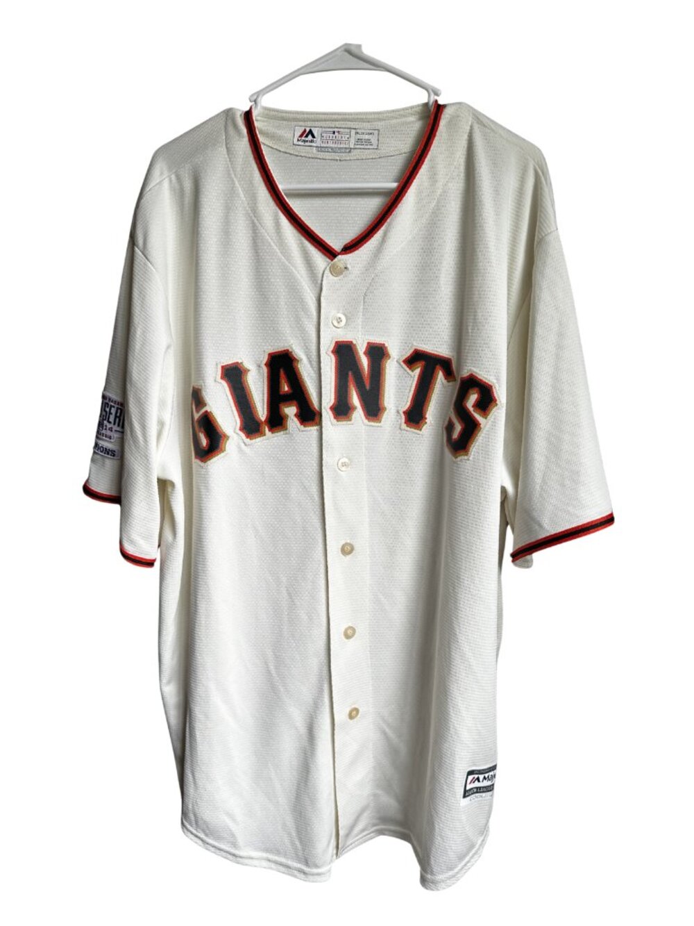Majestic Men's 2XL Cream San Francisco Giants MLB Cool Base Jersey Made In USA